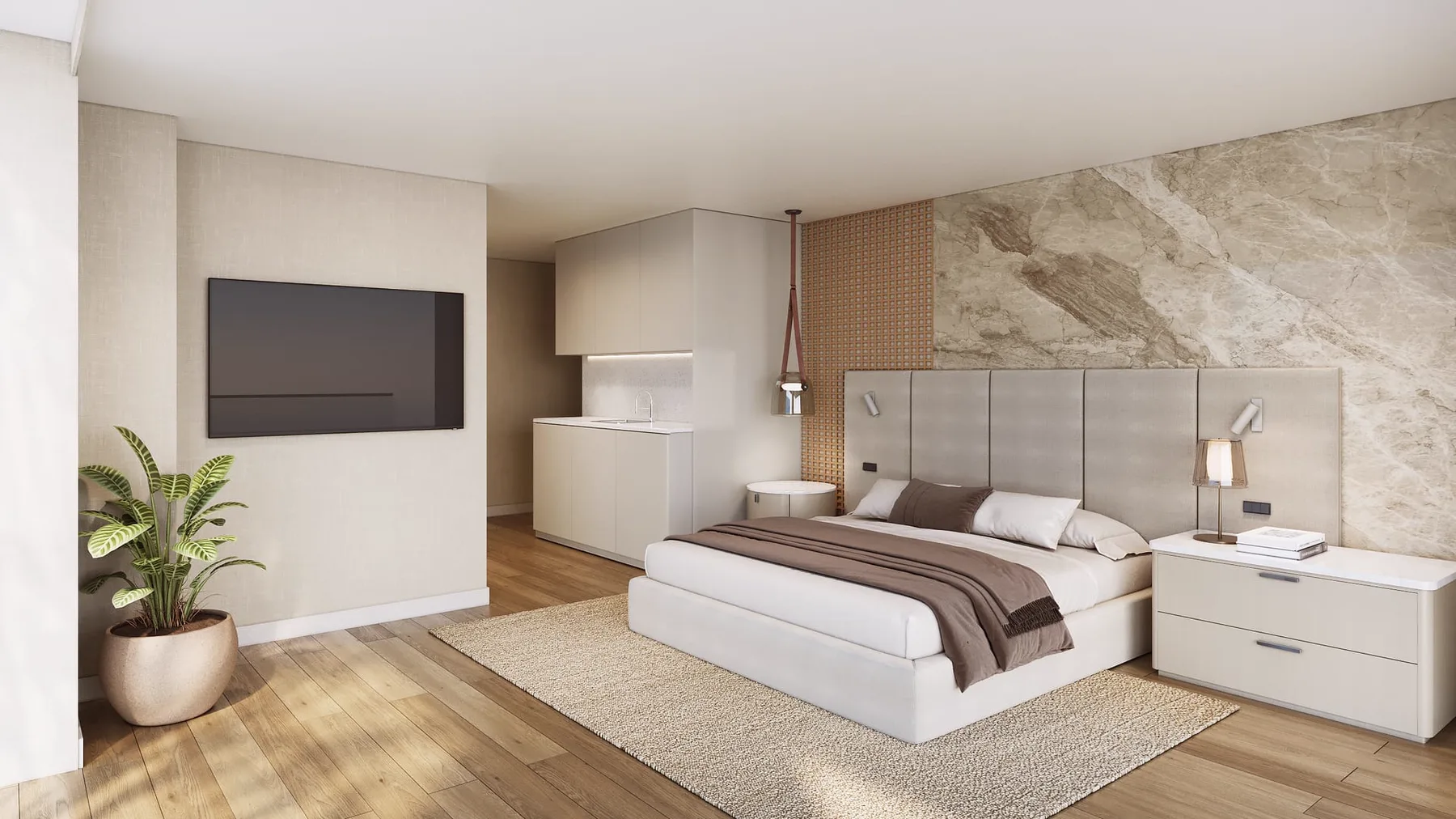 Dormitorio de una unidad de Solerios Peninsula